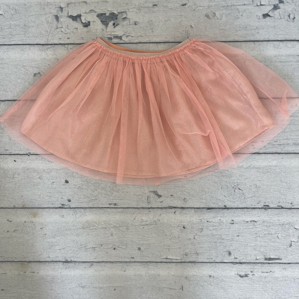 Gap Kids Coral Rose Gold Tutu Lined Skirt Girls Size Large 10